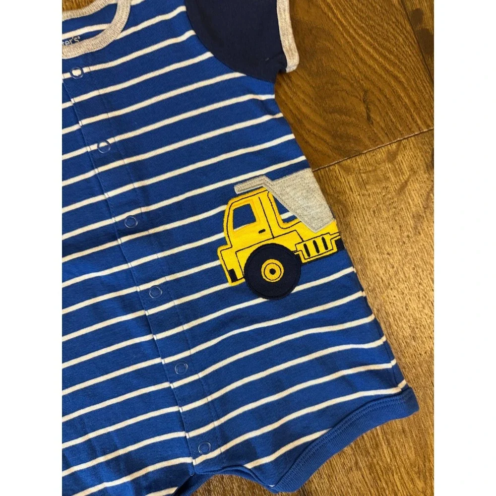 Carters Baby Boy Rompers 3 Months Summer‎ Clothes Lot Outfits Shorts Dump Truck